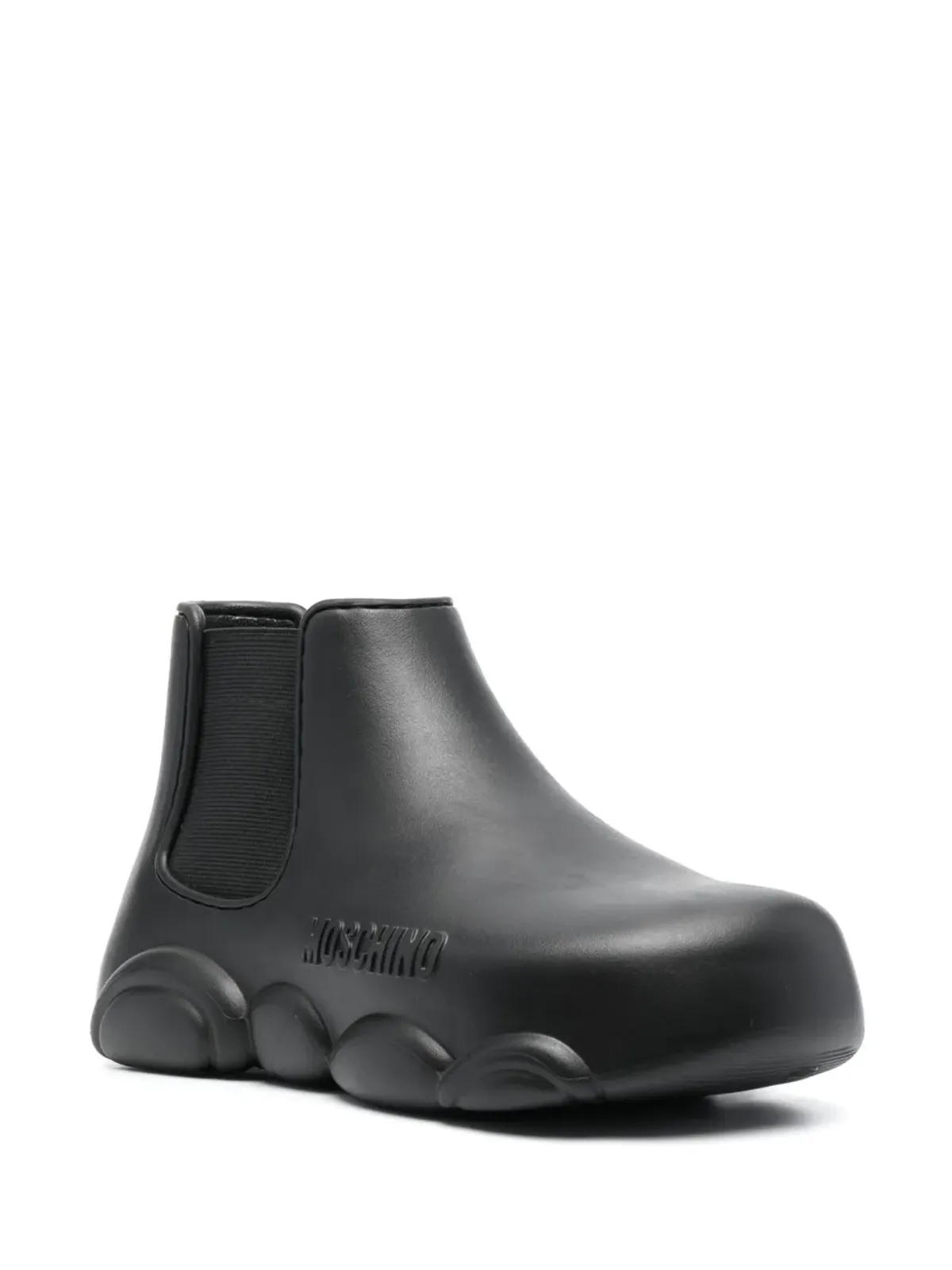 Moschino Gummy logo-embossed ankle boots - Black - 画像2