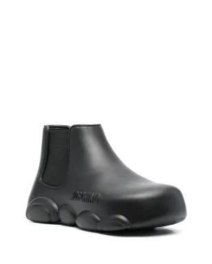 Moschino Gummy logo-embossed ankle boots - Black - サムネイル2