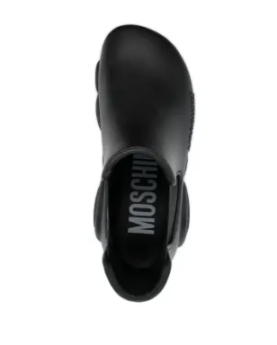 Moschino Gummy logo-embossed ankle boots - Black - サムネイル4