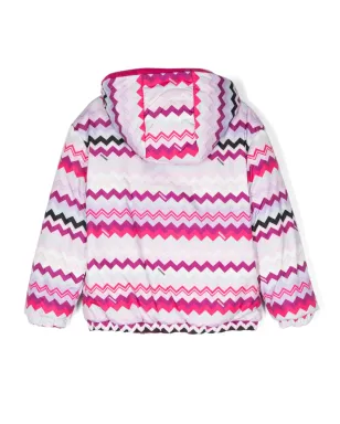 Missoni Kids ジグザグ柄のフード付きボンバー ジャケット - サムネイル2
