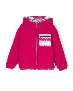 Missoni Kids ジグザグ柄のフード付きボンバー ジャケット - サムネイル3