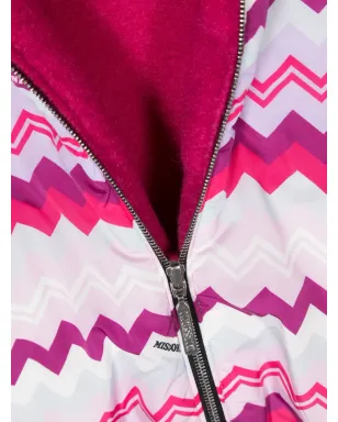 Missoni Kids ジグザグ柄のフード付きボンバー ジャケット - サムネイル4