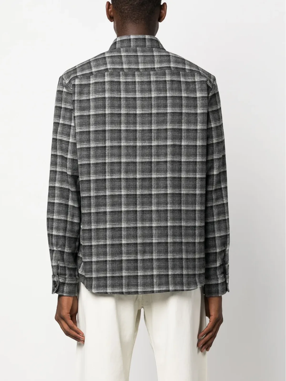 A.P.C. チェックウールブレンドシャツ - 画像4