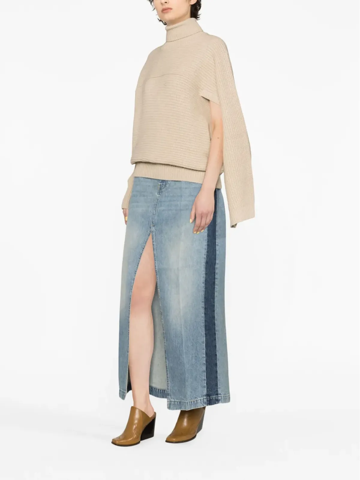 Stella McCartney 再生カシミヤのケープ付きセーター - 画像3
