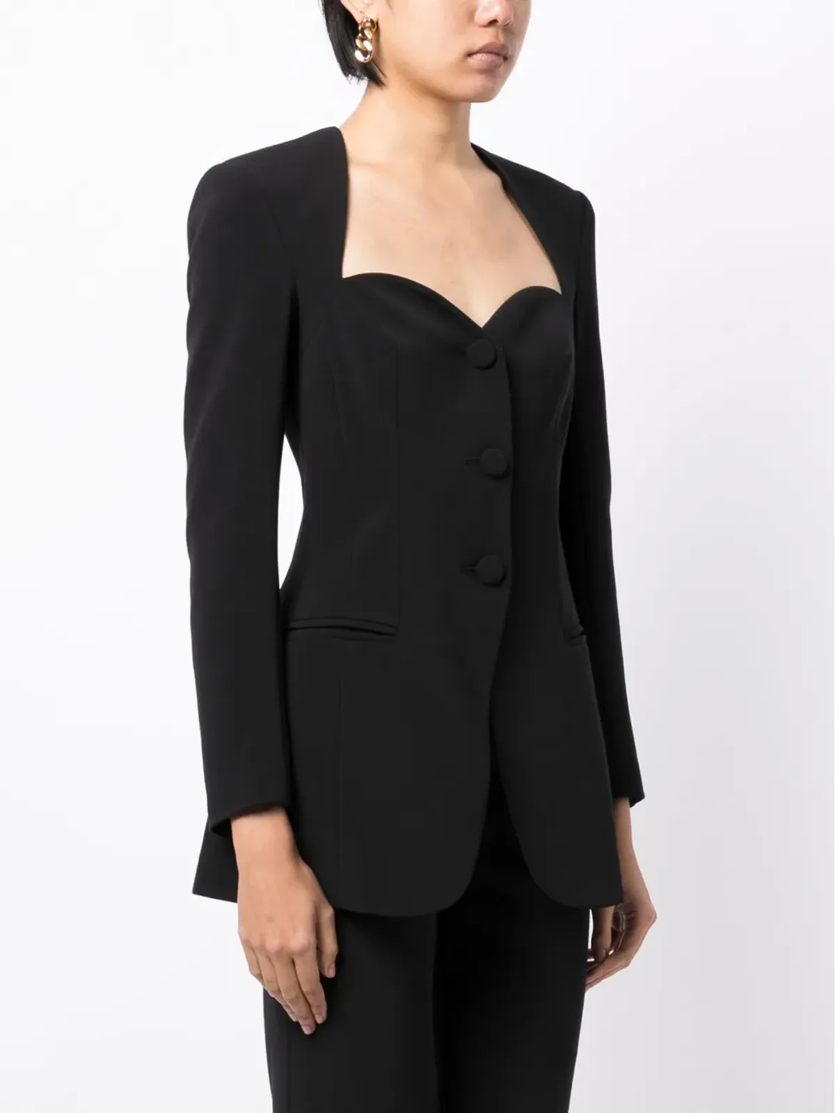 Huishan Zhang Kim sweetheart-neck blazer - 画像3
