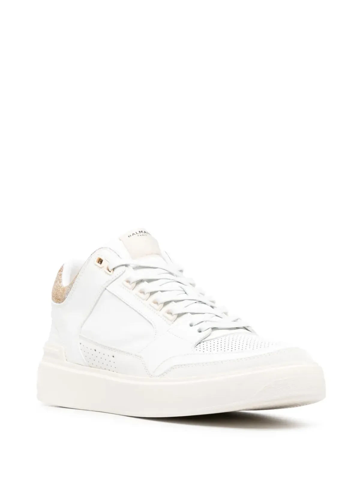 Balmain バルマン B-Court ミッドトップスニーカー ホワイト - 画像2