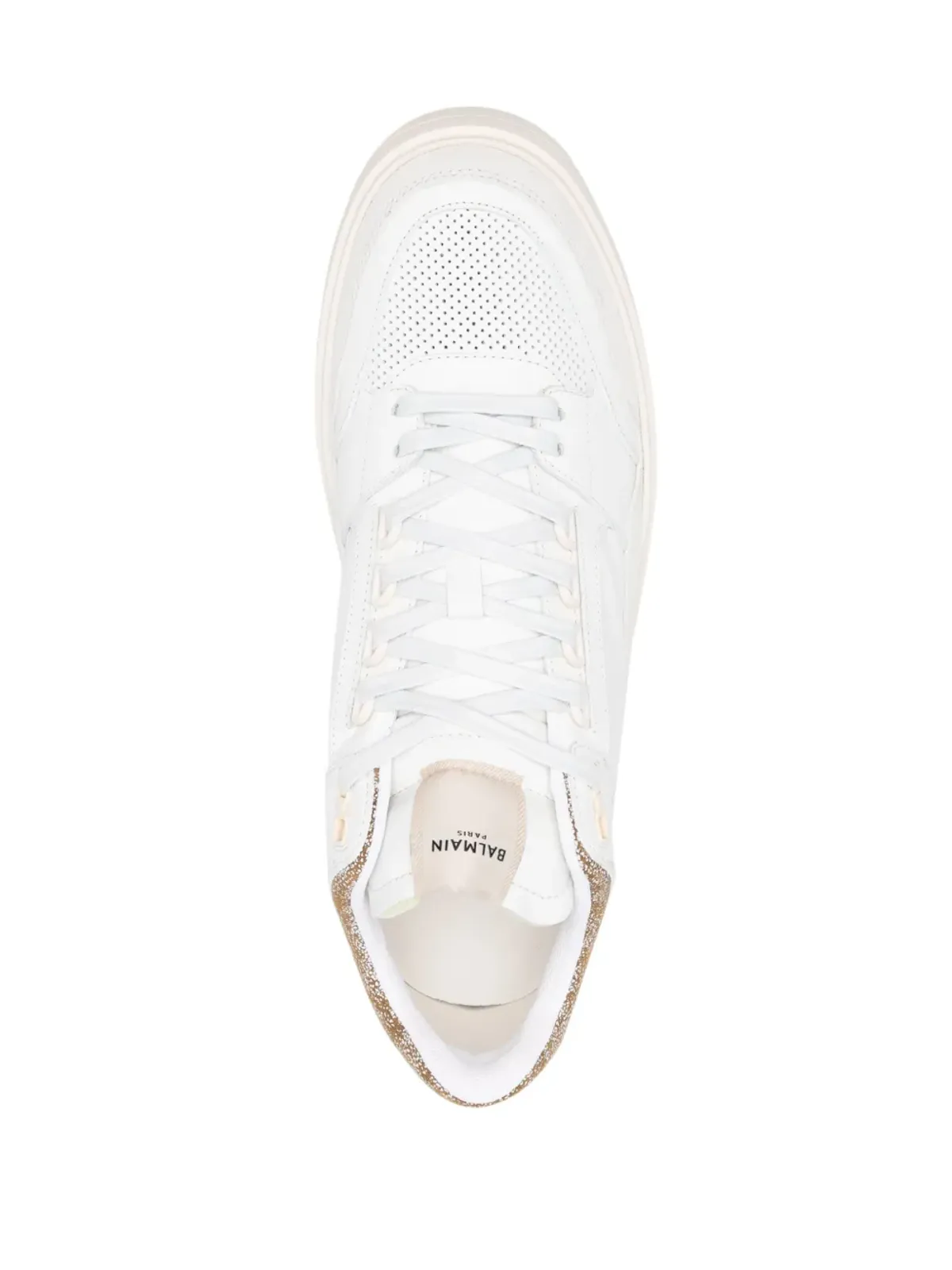 Balmain バルマン B-Court ミッドトップスニーカー ホワイト - 画像4