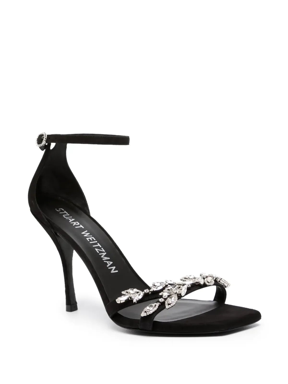 Stuart Weitzman ヌディスト・ヴォウ スエードサンダル ブラック - 画像2