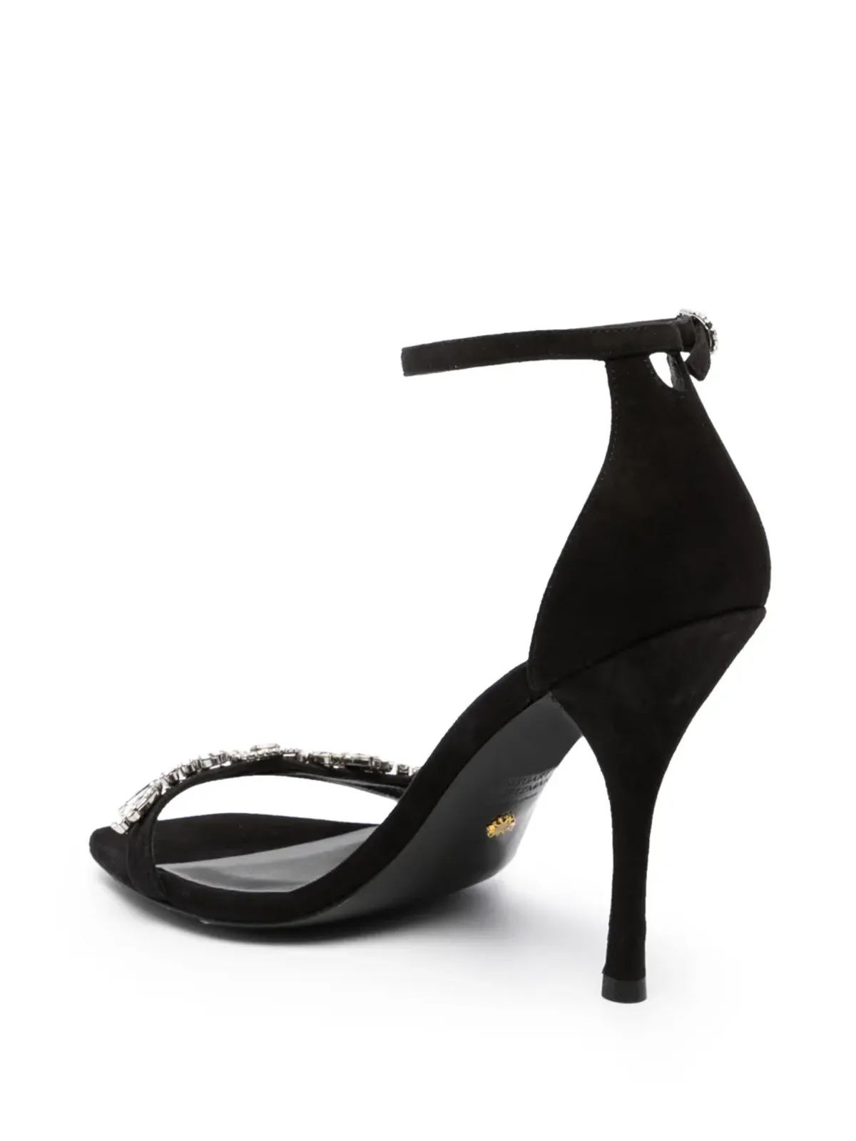 Stuart Weitzman ヌディスト・ヴォウ スエードサンダル ブラック - 画像3