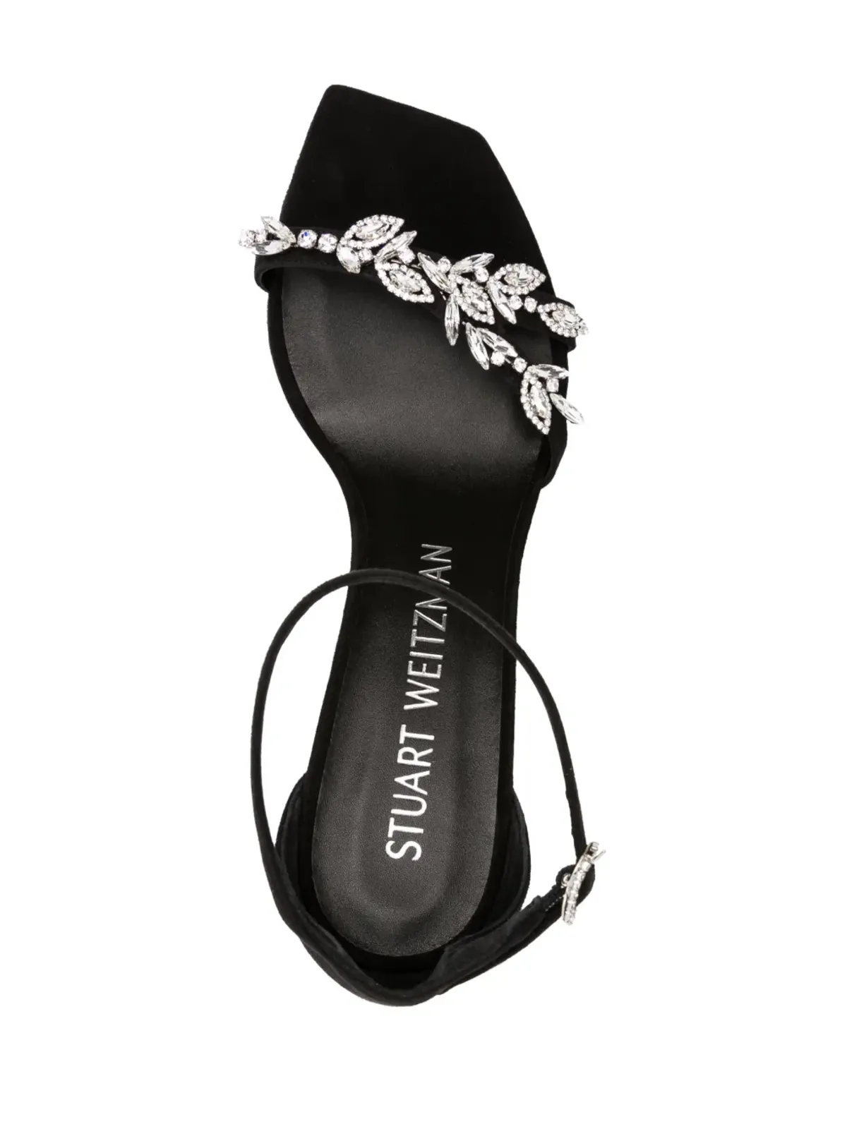 Stuart Weitzman ヌディスト・ヴォウ スエードサンダル ブラック - 画像4