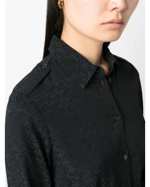 PINKO モノグラム柄ベルト付きシャツドレス - サムネイル5