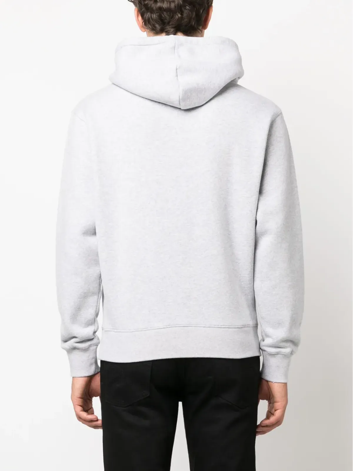 Maison Kitsuné ロゴプリント ドローコード コットン フーディ - グレー - 画像4