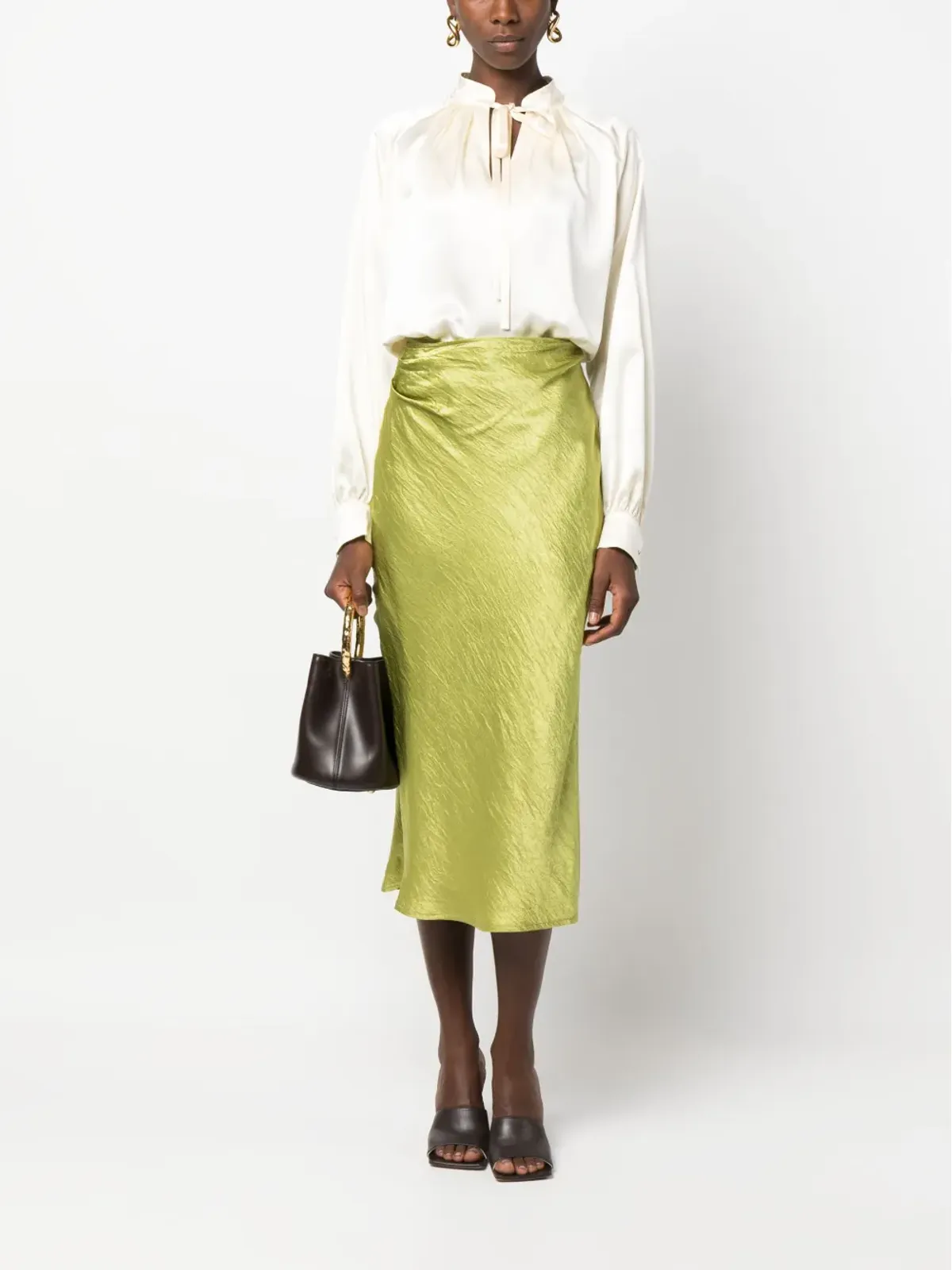 Max Mara タイ結び付きシルク ブラウス - 画像2
