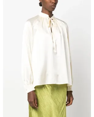 Max Mara タイ結び付きシルク ブラウス - サムネイル3