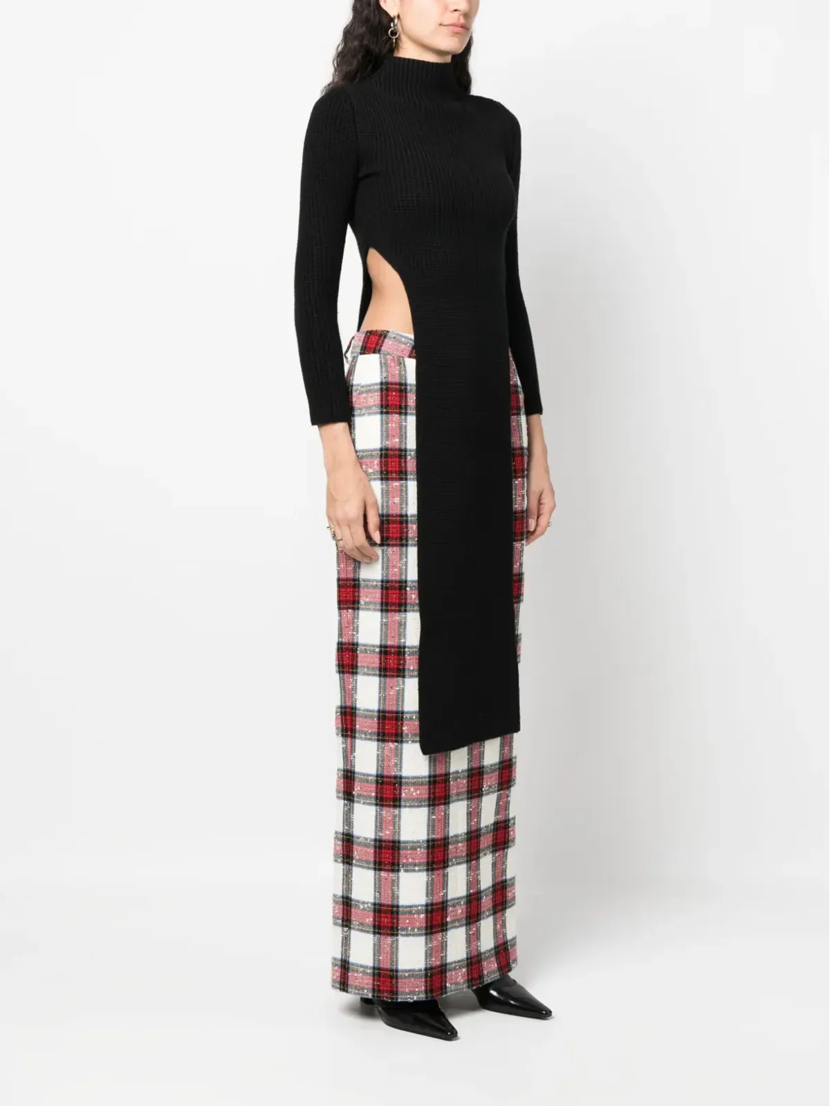 Patou カットアウトディテール ウールニットトップ - ブラック - 画像3