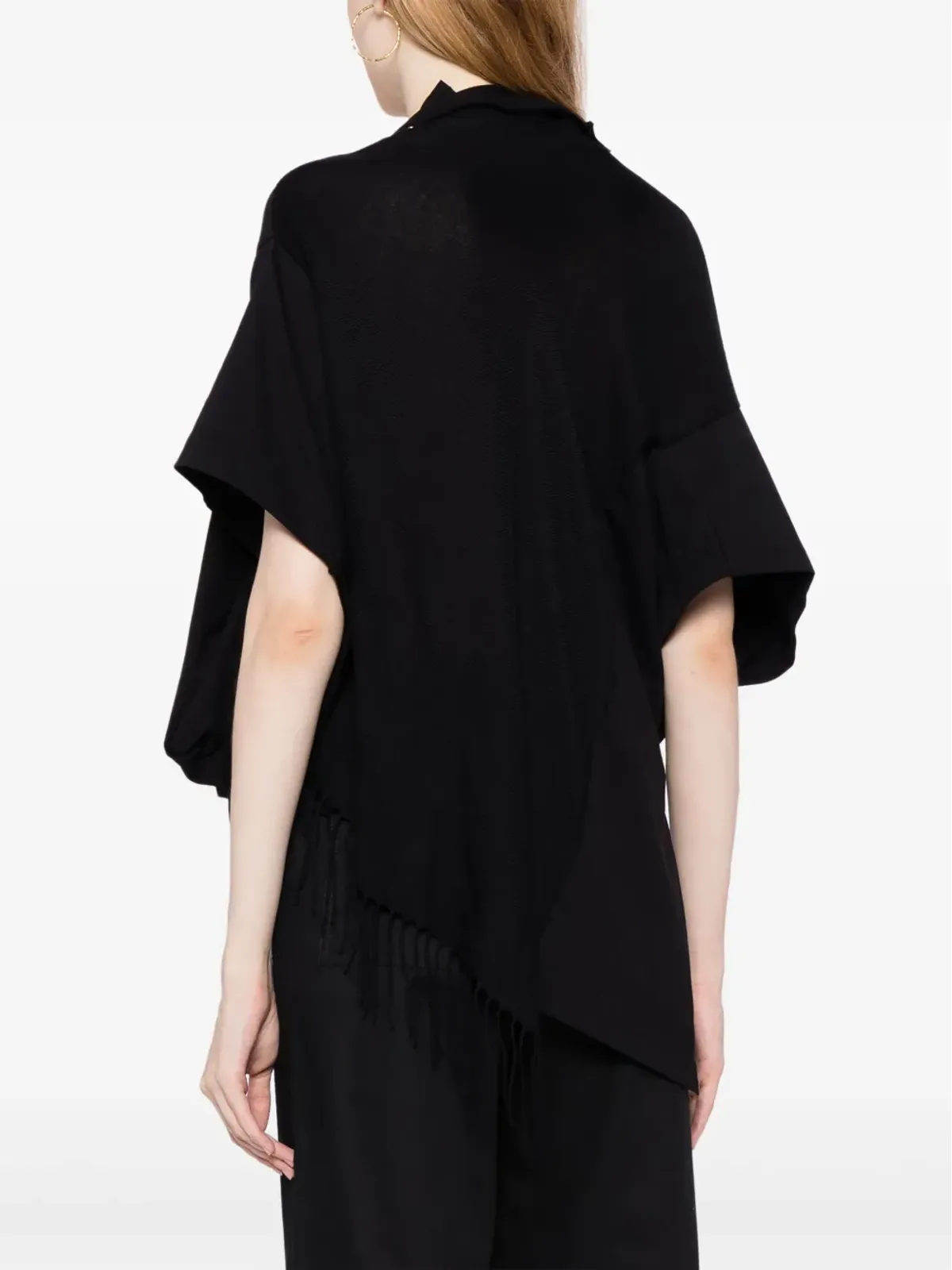 Junya Watanabe フリンジディテールのドレープトップ - 画像4