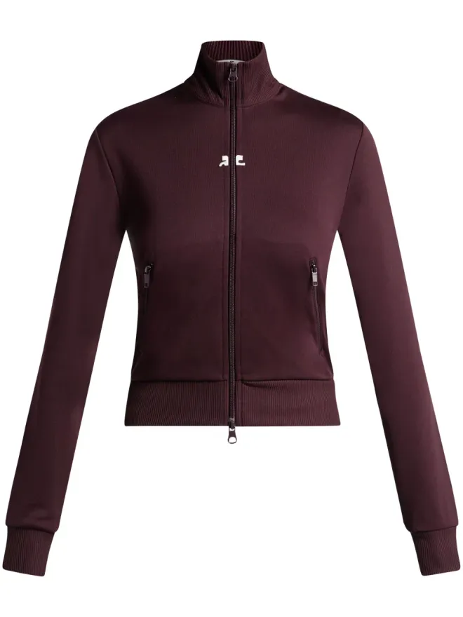 Courrèges Courrèges ハイネックジップアップ スウェット ブラウンの商品画像