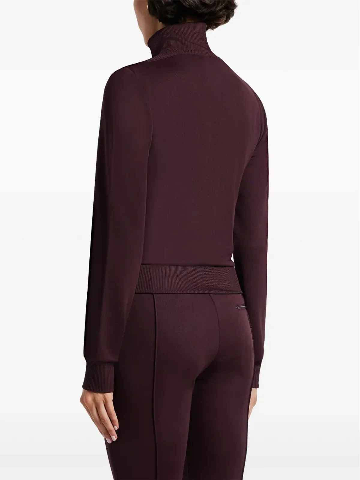 Courrèges ハイネックジップアップ スウェット ブラウン - 画像4