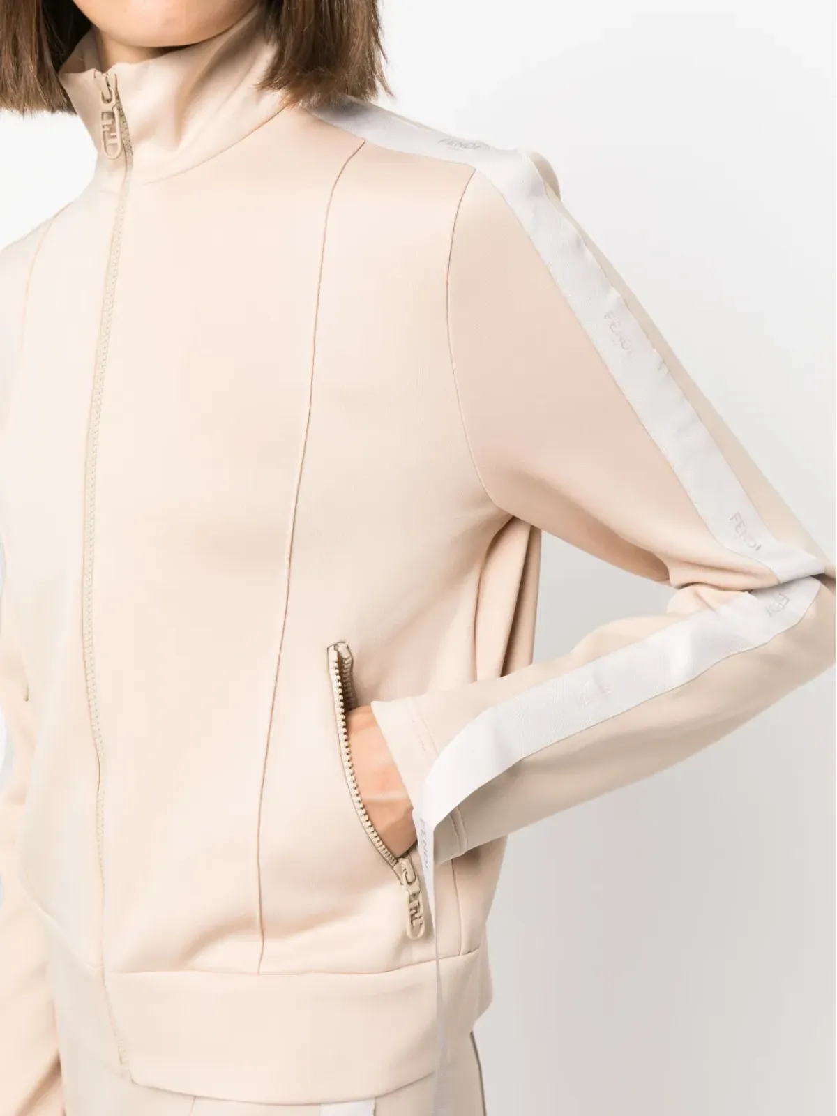 FENDI ロゴテープ ジップアップ スウェットシャツ - 画像5