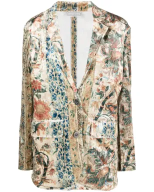 Pierre-Louis Mascia 花柄プリントのシングルブレストブレザー - サムネイル1
