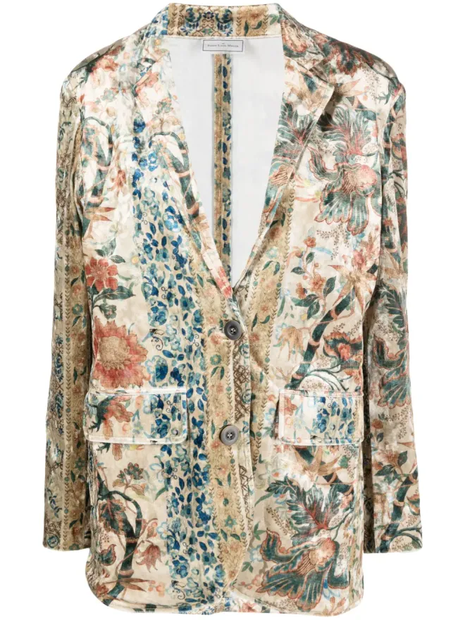 Pierre-Louis Mascia Pierre-Louis Mascia 花柄プリントのシングルブレストブレザーの商品画像