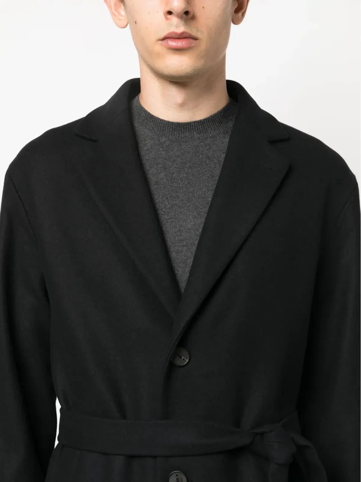 Hevo Cisternino ベルト付きシングルブレストコート - 画像5