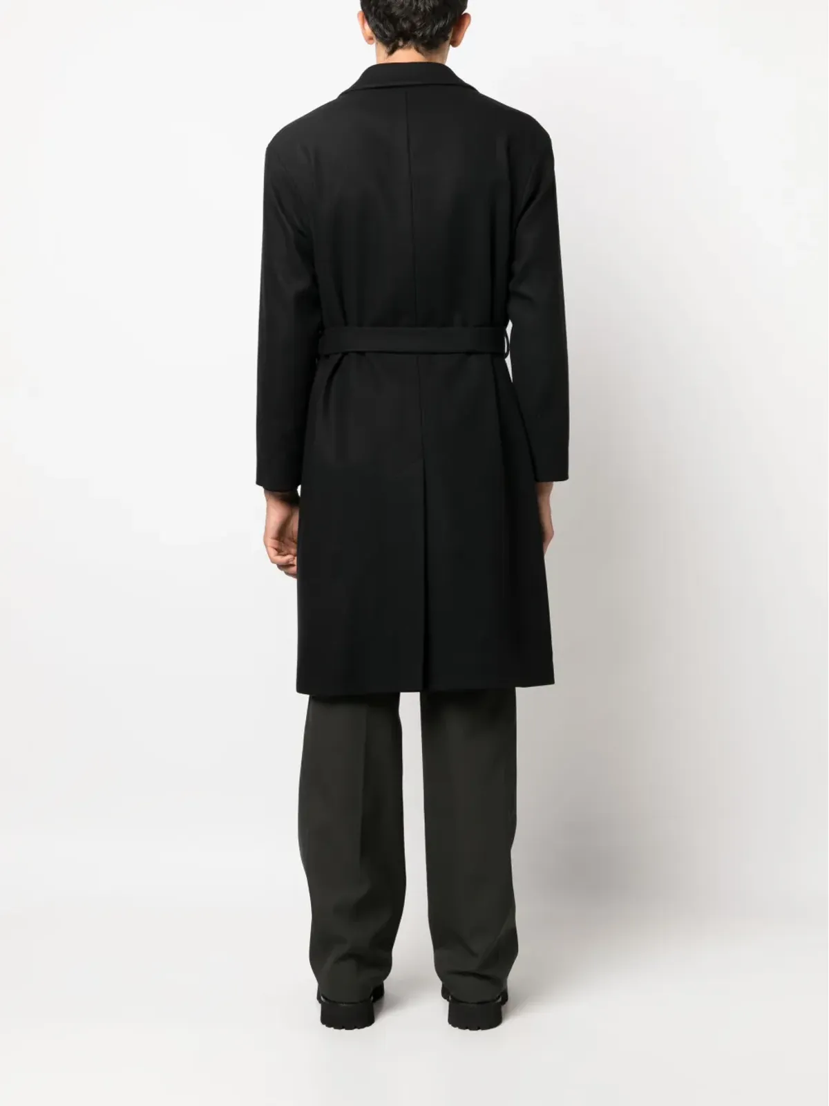 Hevo Cisternino ベルト付きシングルブレストコート - 画像4