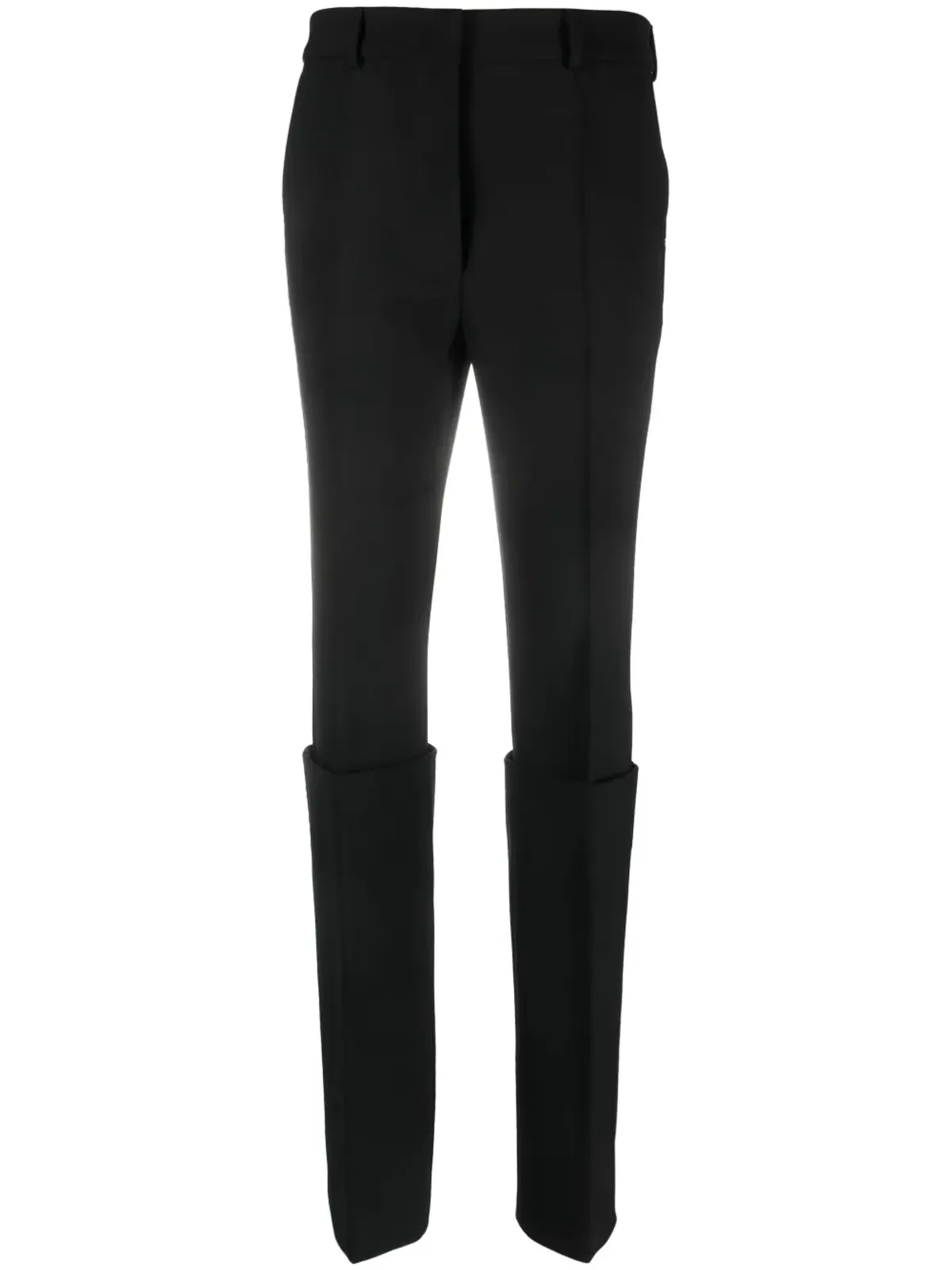 Sportmax ターンアップヘムのスリムフィットパンツ - ブラック - 画像1