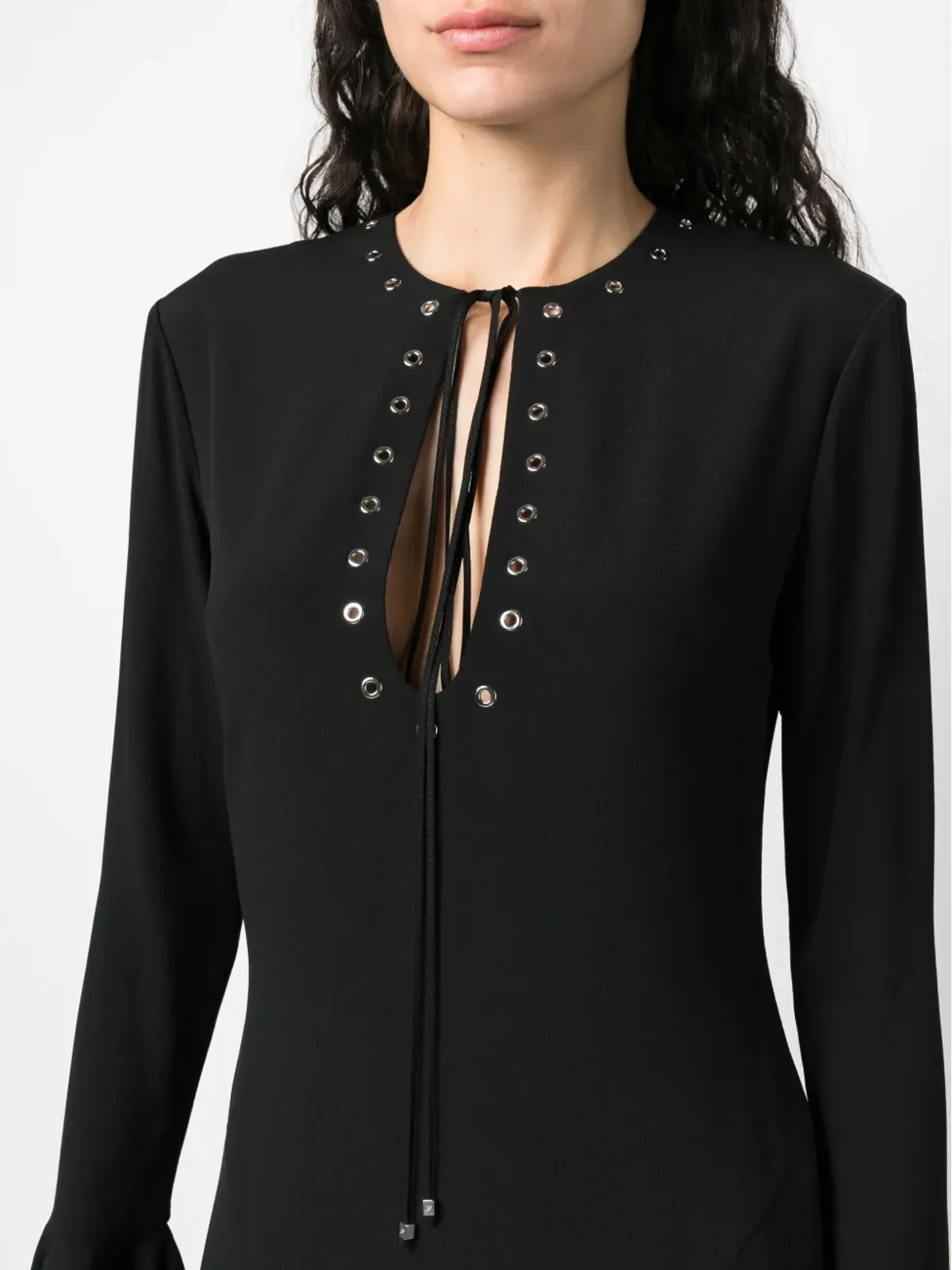 Blumarine アイレットディテール アシンメトリードレス - 画像5