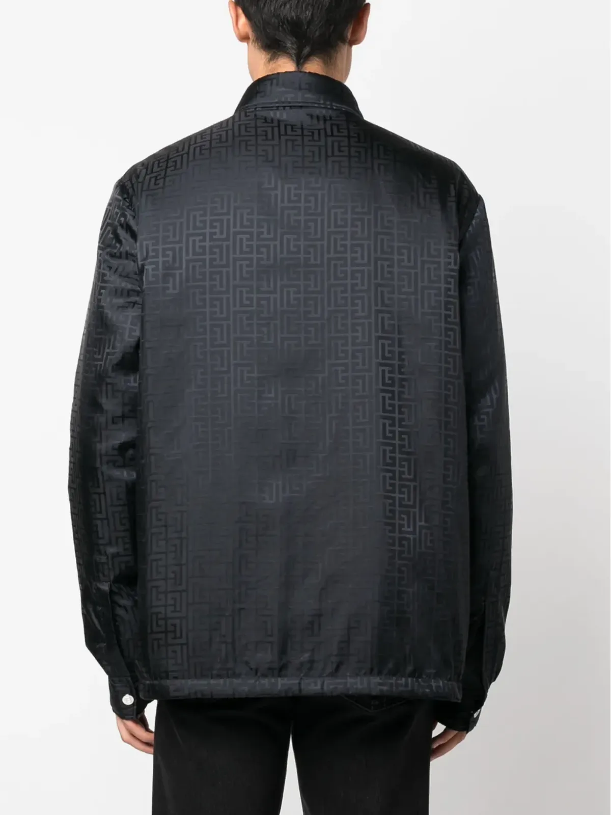 Balmain モノグラム柄 ロゴパッチ シャツ - 画像4