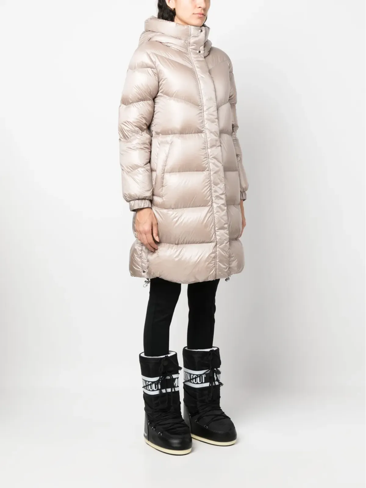 Woolrich ロゴパッチ付きパデッドフードコート - 画像3