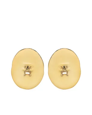 Patou large face clip-on earrings - Gold - サムネイル1