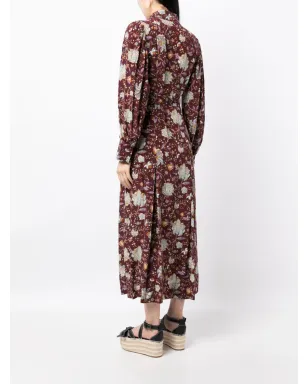 Ulla Johnson アテナ グラフィックプリントドレス - レッド - サムネイル4