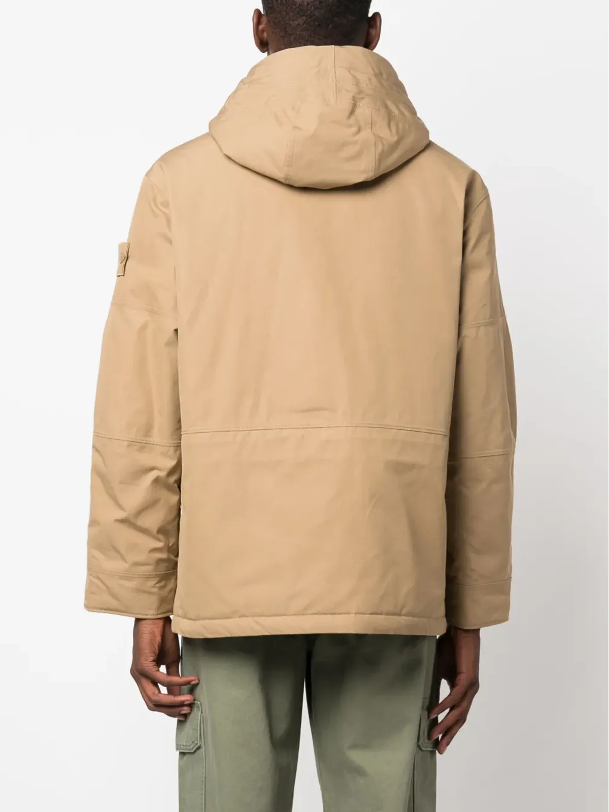 Stone Island ガーメントダイ染め コットン フード付きジャケット - 画像4