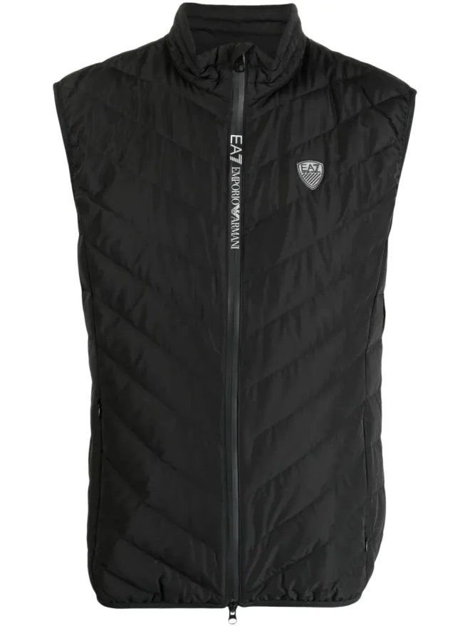 Ea7 Emporio Armani Ea7 Emporio Armani ロゴパッチ・キルテッド・パッド入りジレの商品画像