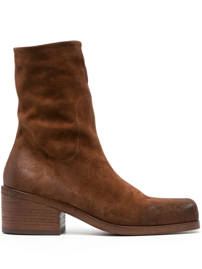 Marsèll Marsèll Cassello square-toe suede ankle bootsの商品画像