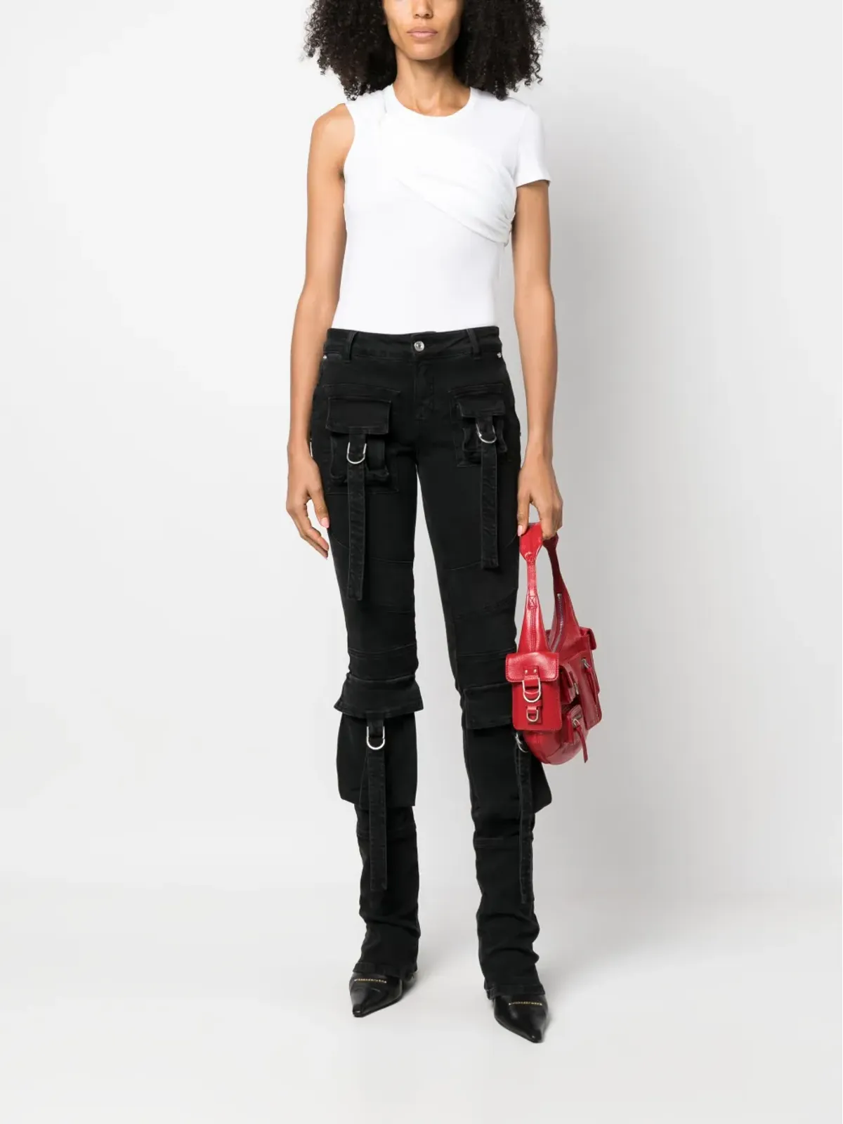 Blumarine ツイストディテール コットン Tシャツ - 画像2