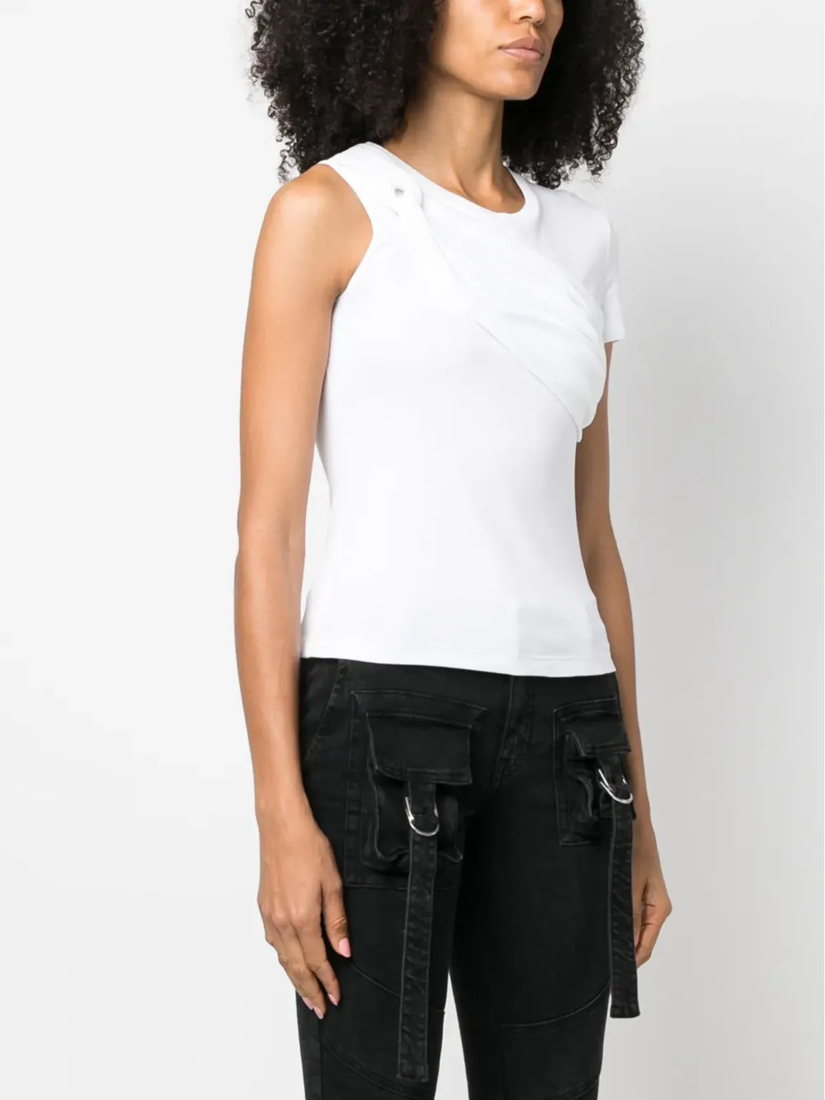 Blumarine ツイストディテール コットン Tシャツ - 画像3