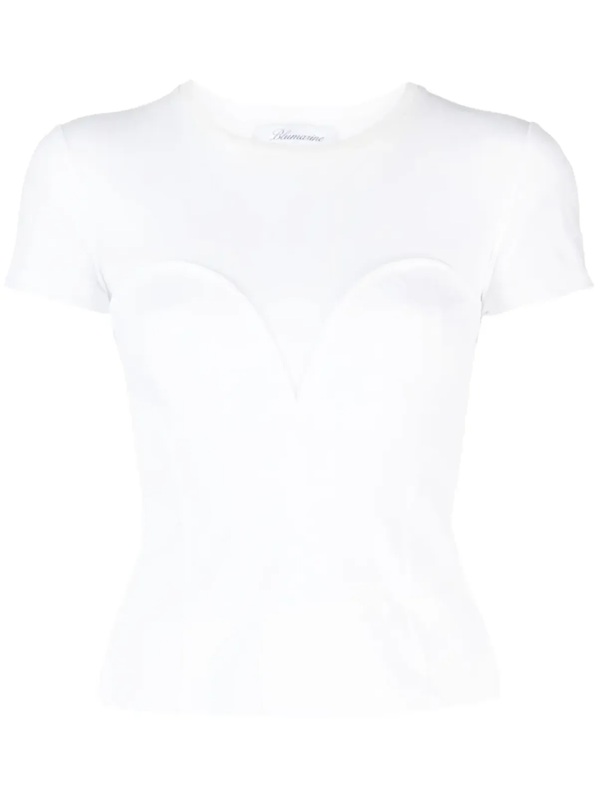 Blumarine エンボス加工ディテールのコットンTシャツ - 画像1