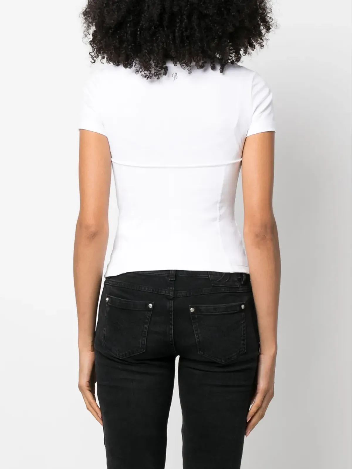 Blumarine エンボス加工ディテールのコットンTシャツ - 画像4