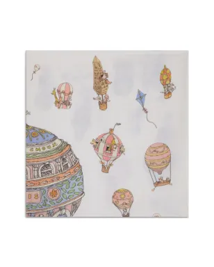 Atelier Choux illustration-print organic cotton blanket - White - サムネイル1