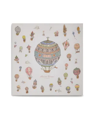 Atelier Choux illustration-print organic cotton blanket - White - サムネイル3