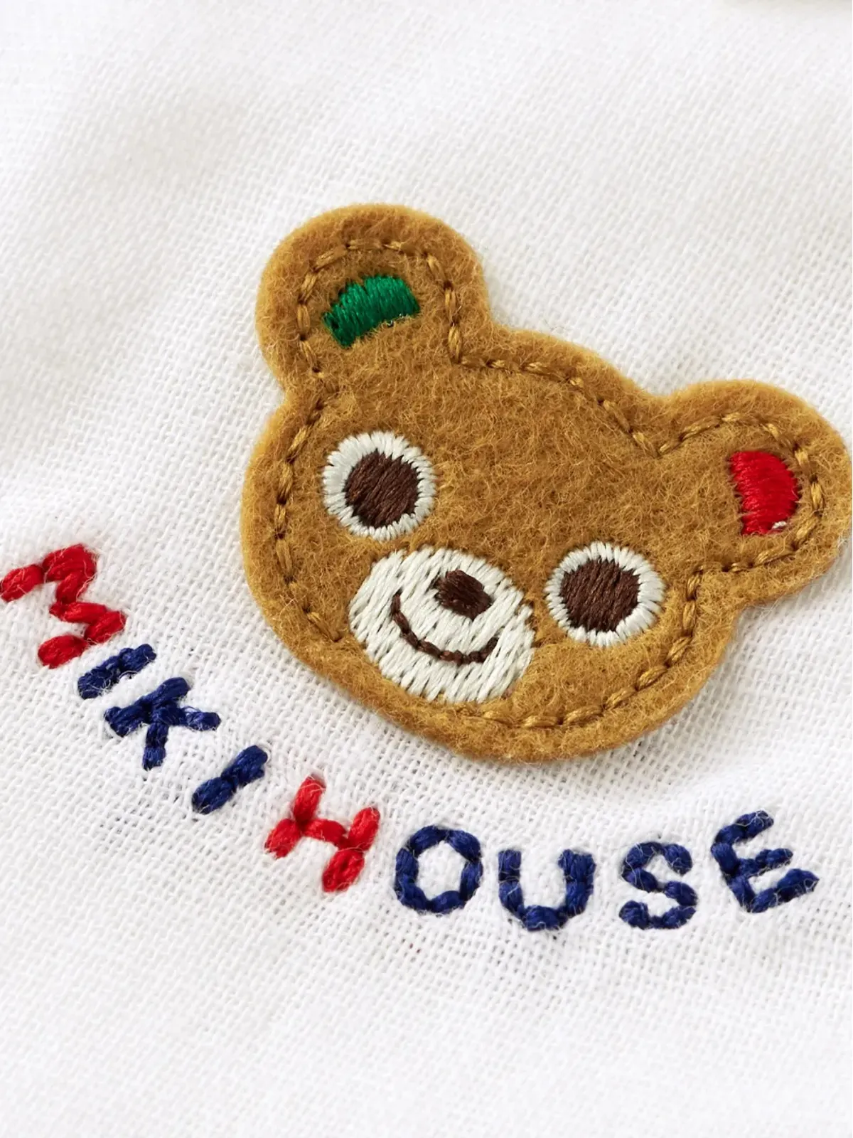 Miki House ベア刺繍ジップ付きフードジャケット - 画像3