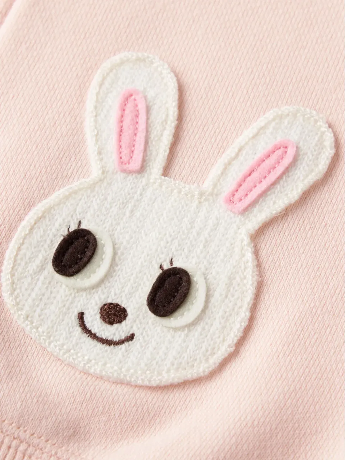 Miki House うさぎの刺繍入りコットンのフード付きジャケット - 画像3