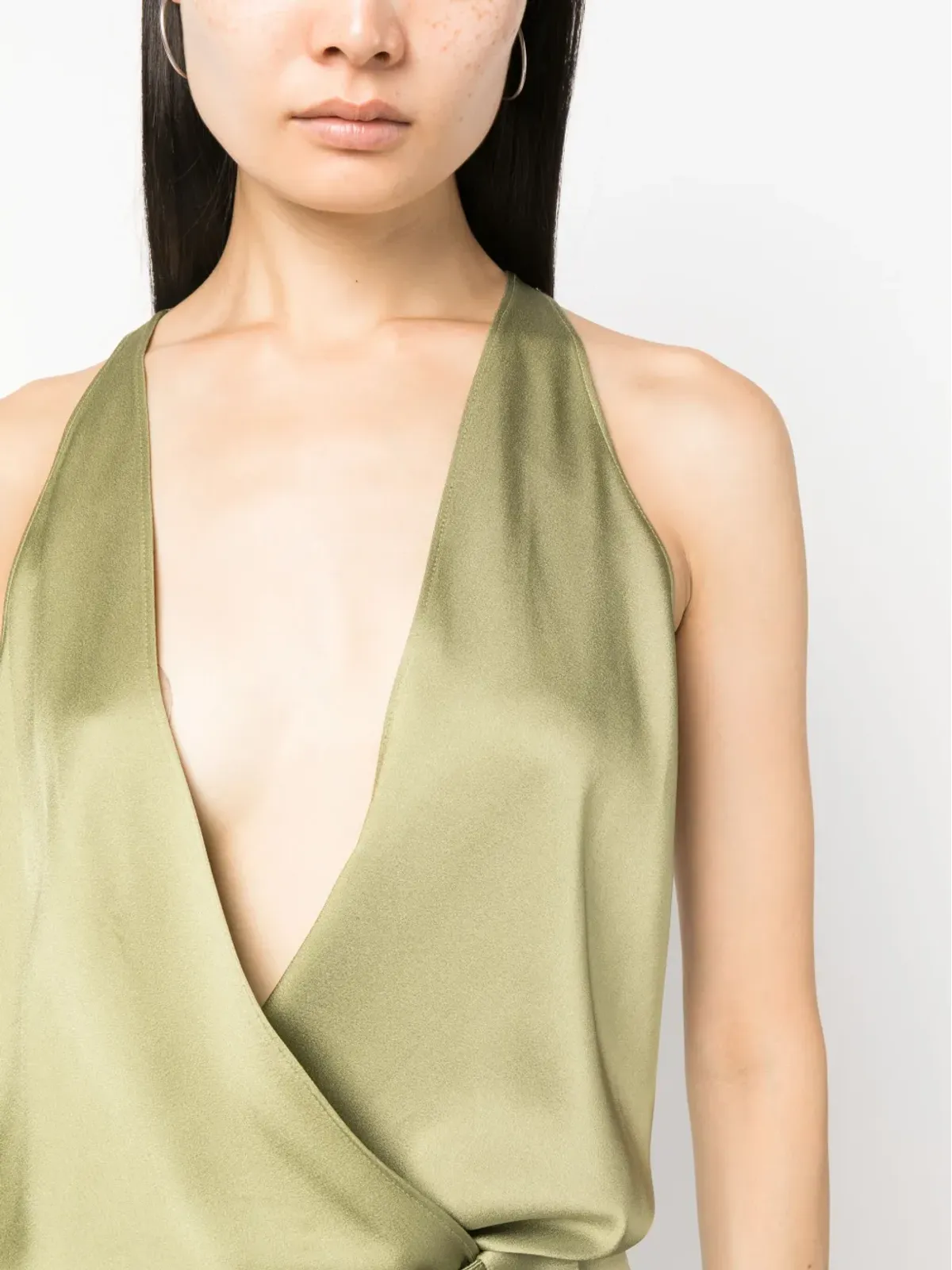 Blumarine ボディスーツ（プランジングVネック・サテン仕上げ） - 画像5
