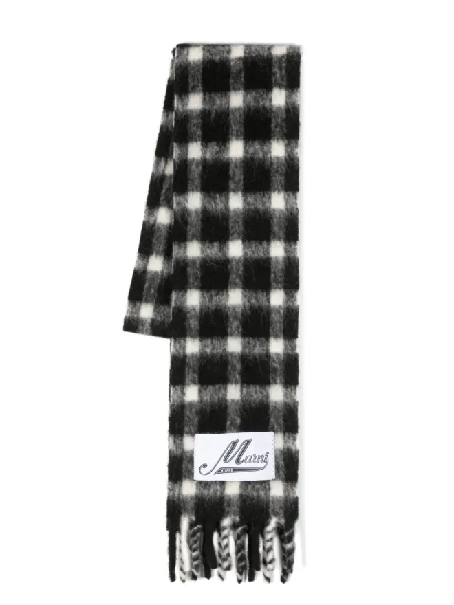 Marni Marni チェック柄フリンジスカーフの商品画像