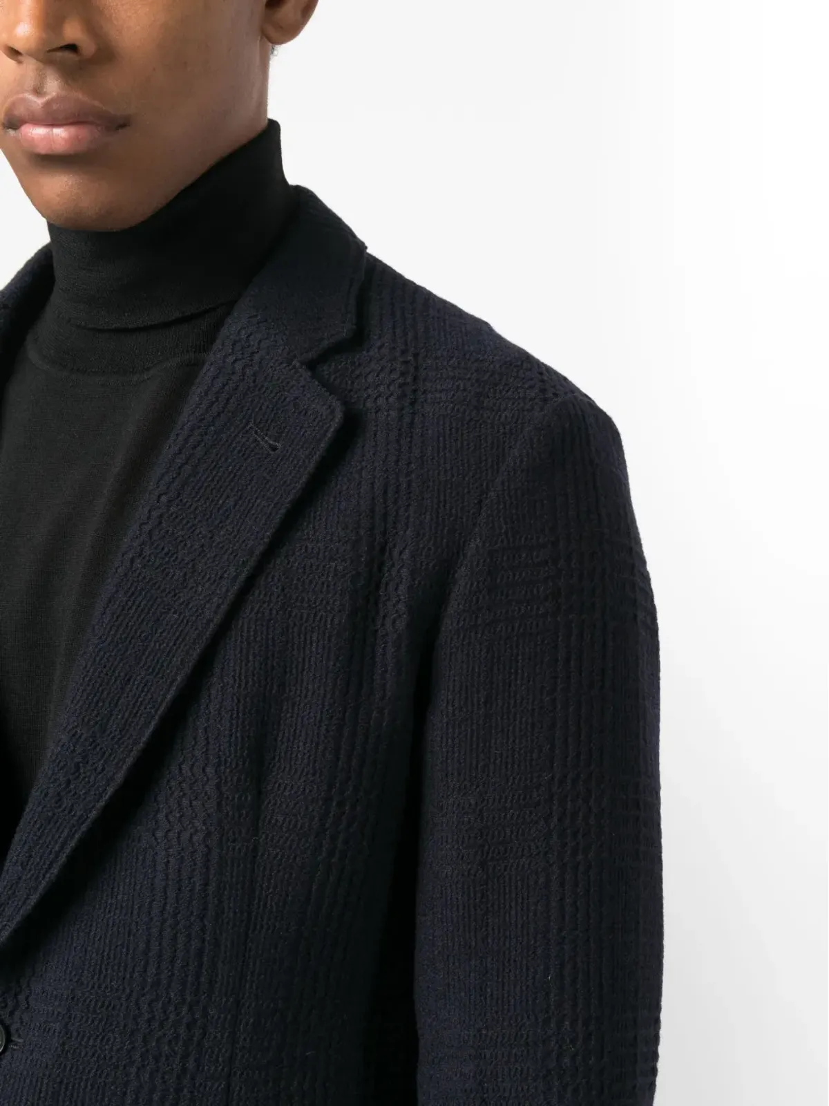 Emporio Armani チェック柄シングルブレストブレザー - 画像5