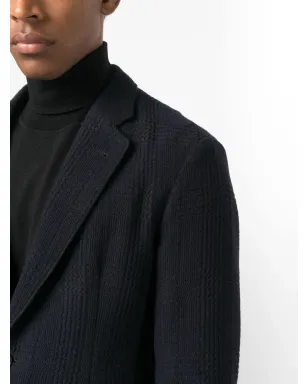 Emporio Armani チェック柄シングルブレストブレザー - サムネイル5