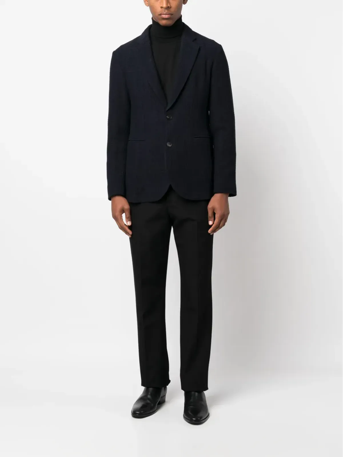 Emporio Armani チェック柄シングルブレストブレザー - 画像2