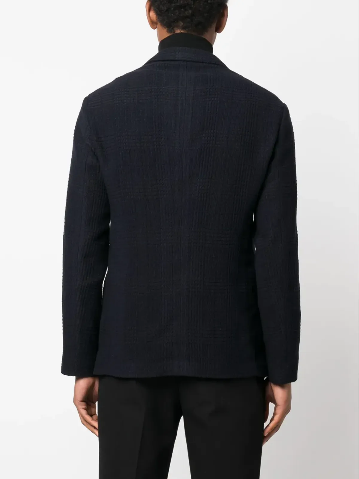 Emporio Armani チェック柄シングルブレストブレザー - 画像4